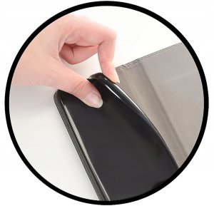krainaGSM Etui Magnet Do Motorola Edge 70 Fusion Zamykane Czarne Futerał 7