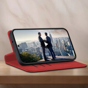 krainaGSM Etui Z Klapką Do Samsung A55 5G Zamykane Magnetyczne Skórzane + Szkło 9H 6