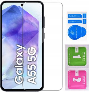 krainaGSM Etui Z Klapką Do Samsung A55 5G Zamykane Magnetyczne Skórzane + Szkło 9H 8