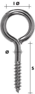 hsi Wkręty Oczkowe Ocynkowane 4.2*40*16MM 2