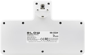 Blow 98-332# Rozgałęźnik ps-380 3-gniazda+2xusb+2xusb-c z lampką pir biały 3