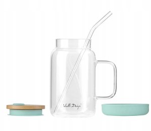 Vialli Design Fuori Słoik ze słomką 600 ml miętowy 29859 2