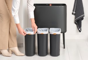 Kosz na pranie Brabantia Bo Touch Hi 3x11 l Confident Grey (233586) 3