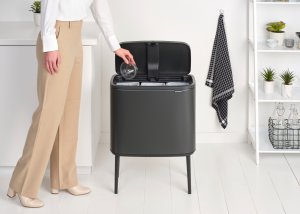 Kosz na pranie Brabantia Bo Touch Hi 3x11 l Confident Grey (233586) 4