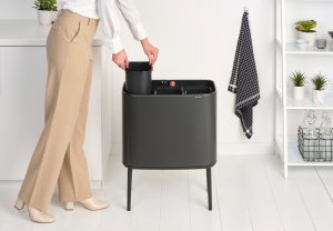 Kosz na pranie Brabantia Bo Touch Hi 3x11 l Confident Grey (233586) 6