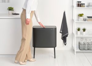 Kosz na pranie Brabantia Bo Touch Hi 3x11 l Confident Grey (233586) 7
