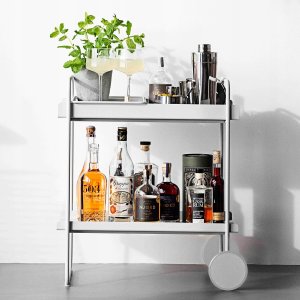Zone Barki ogrodowe Wózek barowy na kółkach Soft Grey (26998) 3