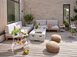 Zone Barki ogrodowe Wózek barowy na kółkach Soft Grey (26998) 3