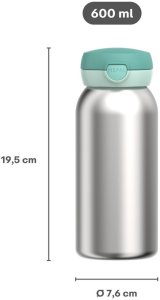 Mepal Butelka stalowa Flip Cap Campus 600 ml Frozen Friends 107489065416 6