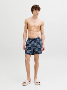 Jack & Jones Jack&Jones męskie szorty do pływania JPSTMAUI SHELL AOP SWIM SHORTS REG 12291808 PAGEENT BLUE 2XL 4