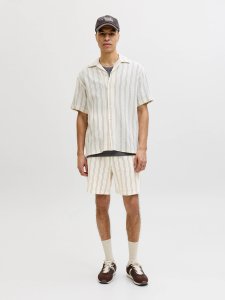 Jack & Jones Jack&Jones męskie szorty paski Jpstjaiden Coba Stripe Jog Shorts Reg Sn 12274413 Antique White Stripes 2XL 3