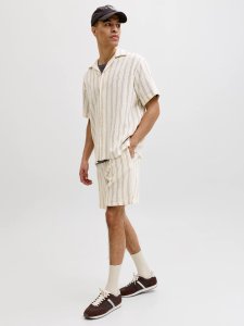 Jack & Jones Jack&Jones męskie szorty paski Jpstjaiden Coba Stripe Jog Shorts Reg Sn 12274413 Antique White Stripes 2XL 6
