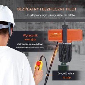 Aptel Wciągnik łańcuchowy elektryczny 500kg 4,5m jednofazowy do warsztatu 5