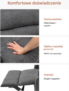 TaoTronics Fotel elektryczny z funkcją wstawania masaż i grzanie regulowany dla seniora 6