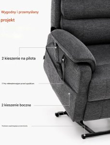 TaoTronics Fotel elektryczny z funkcją wstawania masaż i grzanie regulowany dla seniora 7