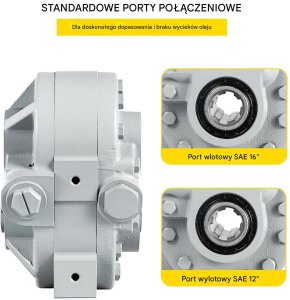 Virax Pompa hydrauliczna 21 GPM 2250 PSI SAE12 do łuparki i przyczep 5