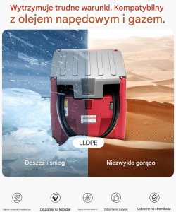 Lumarko Zbiornik paliwa 440L z pompą 12V dystrybutor mobilny do diesla 3