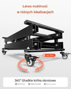 Aptel Stół podnośny elektryczny nożycowy 150 kg regulacja wysokości na kołach 5