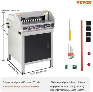 Schneider Electric Gilotyna do papieru elektryczna 457mm 40mm cięcia przemysłowa do biura 2