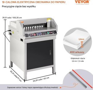 Schneider Electric Gilotyna do papieru elektryczna 457mm 40mm cięcia przemysłowa do biura 3