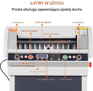 Schneider Electric Gilotyna do papieru elektryczna 457mm 40mm cięcia przemysłowa do biura 4