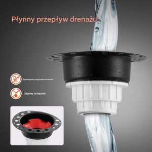 Aptel Odpływ do wanny wolnostojącej zestaw PVC z rurami mosiężnymi 4