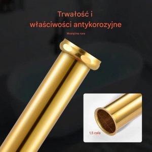 Aptel Odpływ do wanny wolnostojącej zestaw PVC z rurami mosiężnymi 5