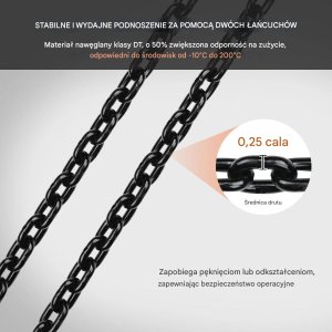 Aptel Wciągnik łańcuchowy elektryczny 1000kg 6m jednofazowy do warsztatu 5