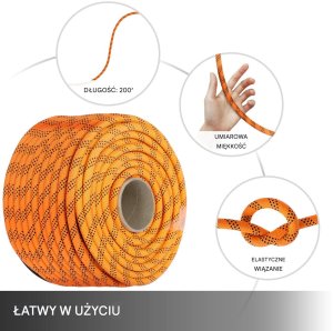 Reis Lina poliestrowa pleciona 14mm 61m 500kg wytrzymała do żeglarstwa 5