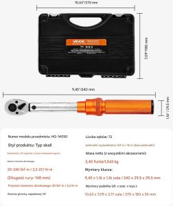 Delphi Tools Klucz dynamometryczny 1/4 2,3-27Nm z bitami i nasadkami do roweru 2