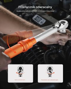 Delphi Tools Klucz dynamometryczny 1/4 2,3-27Nm z bitami i nasadkami do roweru 7