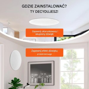 Penton Głośniki sufitowe 20 cm 100W zestaw 4 szt. do zabudowy ściennej 6