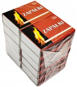 Tytan Zapałki krótkie MONONEGRO 10 pudełek (10 x ~38szt.) 44mm 5