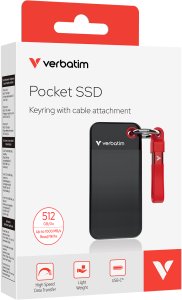 Dysk zewnętrzny SSD Verbatim Pocket 512GB Czarno-czerwony (32284) 5