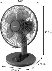 Wentylator Philips Table Fan 1000 Series czarny wentylator biurkowy CX1030/01 4