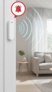 Tuya Czujnik otwarcia drzwi / okna z Alarmem dźwiękowym WiFi TUYA 6