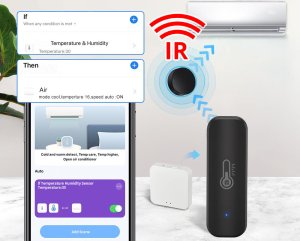 Tuya Czujnik Temperatury i Wilgotności Czarny 2x AAA Wifi TUYA 7