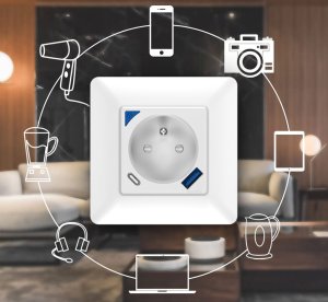 PSmart PSMART Inteligentne Gniazdo pomiar 16A USB białe seria RM ZigBee TUYA Smart 6