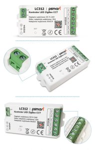 PSmart PSMART Mini Kontroler LED CCT 5-24V 15A Seria PX ZigBee TUYA 3