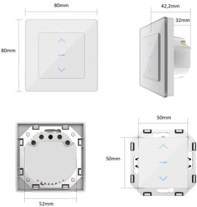 PSmart PSMART Inteligentny sterownik rolet żaluzji szklany B RM ZigBee TUYA Smart 6