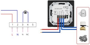 PSmart PSMART Inteligentny Termostat Obciążalny Ogrzewanie 16A Czarny RM WIFI TUYA 11