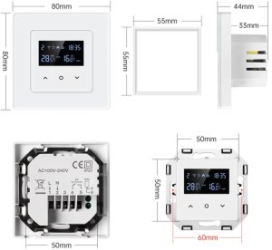 PSmart PSMART Inteligentny Termostat Zwierny Piecyk Bojler 3A Biały RM WIFI TUYA 7