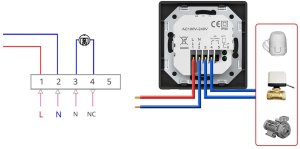 PSmart PSMART Inteligentny Termostat Zwierny Piecyk Bojler 3A Czarny RM ZigBee TUYA 11