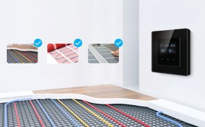 PSmart PSMART Termostat obciążalny ogrzewanie 16A czarny RM ZigBee TUYA 15