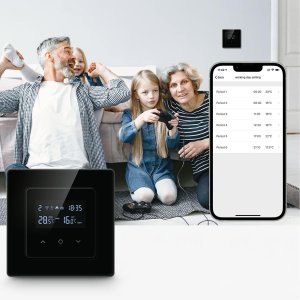 PSmart PSMART Termostat obciążalny ogrzewanie 16A czarny RM ZigBee TUYA 6