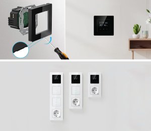 PSmart PSMART Termostat obciążalny ogrzewanie 16A czarny RM ZigBee TUYA 10