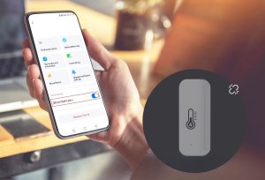 Tuya Sensor temperatury wilgotności 2xAAA biały ZigBee TUYA 3