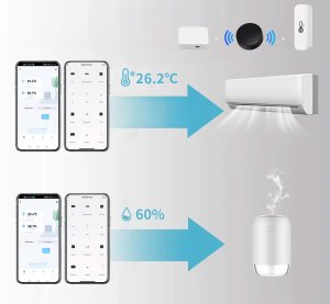 Tuya Sensor temperatury wilgotności 2xAAA biały ZigBee TUYA 4