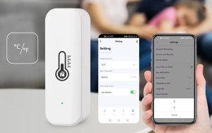 Tuya Sensor temperatury wilgotności 2xAAA biały ZigBee TUYA 9
