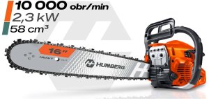 Piła łańcuchowa Humberg Piła spalinowa łańcuchowa pilarka do drewna 16" Humberg HM-661 + olej 3